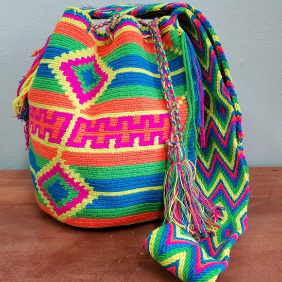 NWT HANDMADE WAYUU HANDBAG BOHEMIAN TOTE CROSSBODY - Picture 2 of 6